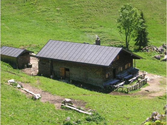 Jaklkaser 2005, schon mit neuem Kupferblechdach